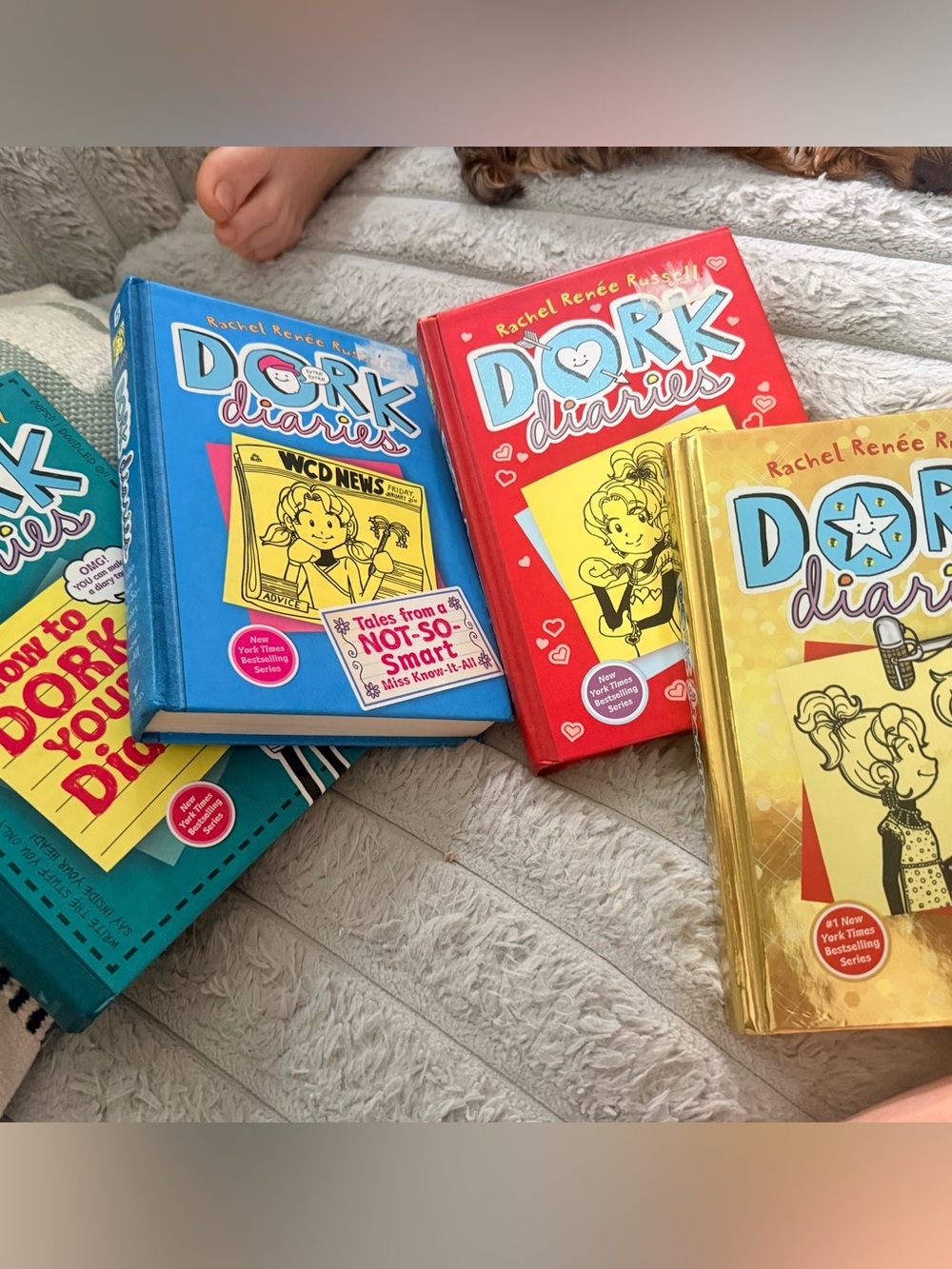 Dork Diaries Hardcover Book Bundle - Bright Blue & Red Covers